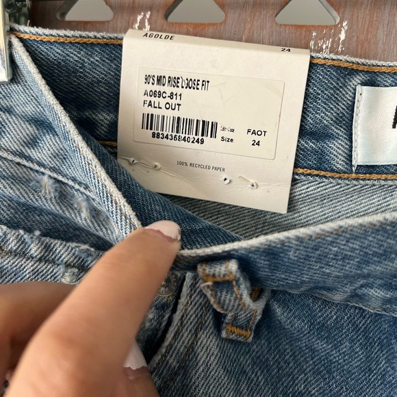 Agolde 90’s mid-rise Loose Fit in Fallout, sz 24 - Picture 3 of 5